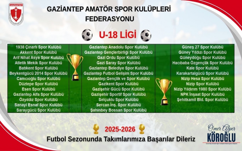 2025–2026 Futbol Sezonu Alt Yapı Ligleri Başlıyor!